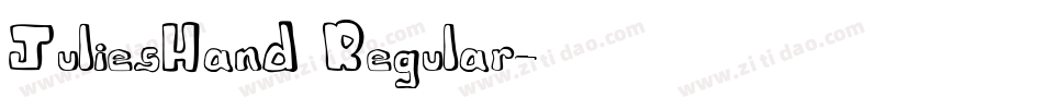 JuliesHand Regular字体转换